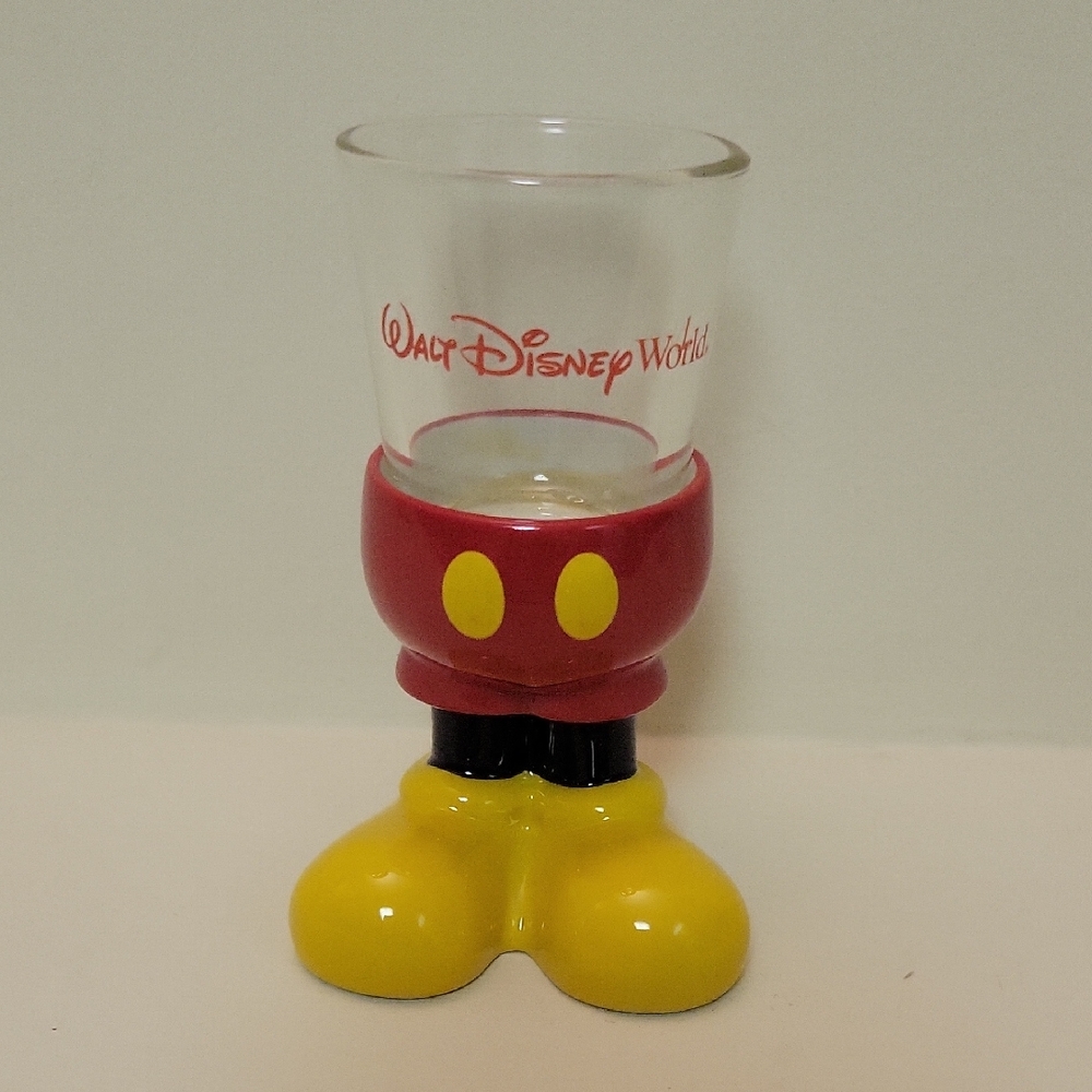 Disney Red and Yellow Mickey Mouse Shot Glass